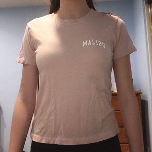 Pink malibu tee shirt